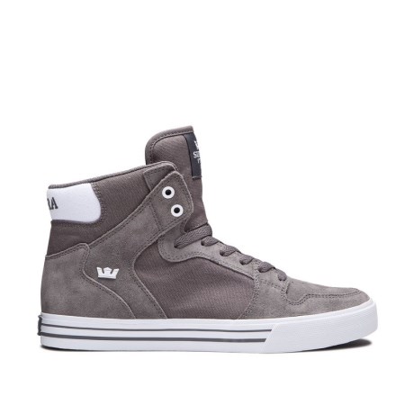 Supra Vaider Grå Høye Sneakers Herre [NO-9-Y017]